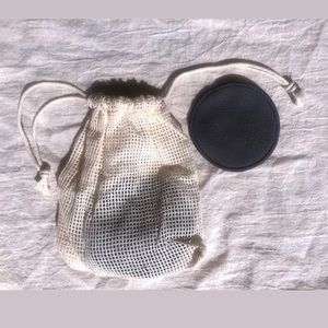 Reusable Charcoal Makeup Pads & Laundry Satchel